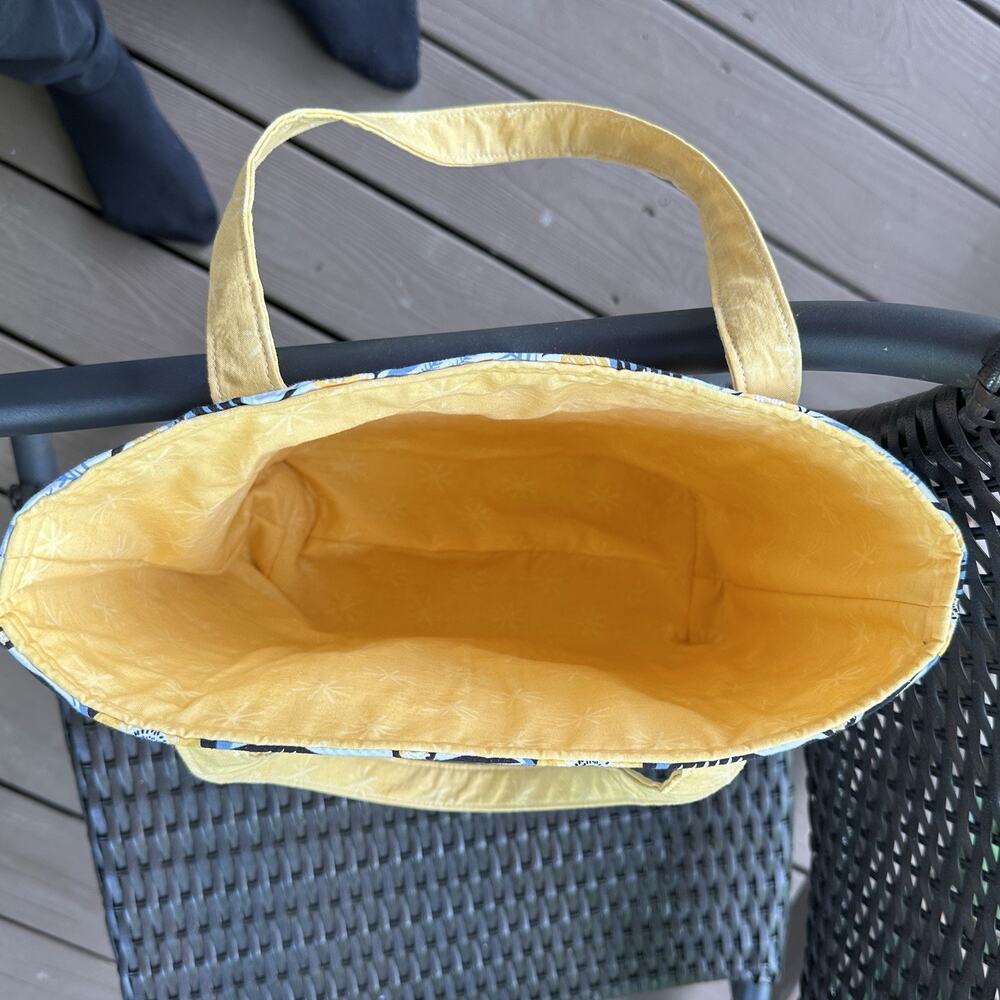 Handmade Fabric Totebag Women Chef Yellow Black - Picture 5 of 5